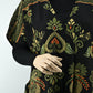 Elegant Black Floral Maxi Dress with Stretchable Inner | Free Size