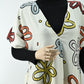 Elegant Cream Floral Print Maxi Dress with Stretchable Inner | Free Size | 2 Piece Set
