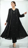 Black Embroidered Kurta Set with Dupatta