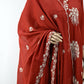 Women’s Red Embroidered Kurta Set with Dupatta
