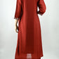 Women’s Red Embroidered Kurta Set with Dupatta