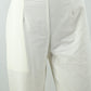 Elegant White Straight Fit Women’s Trousers