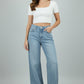 Women’s Light Blue Wide-Leg Jeans
