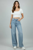 Women’s Light Blue Wide-Leg Jeans