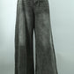 Women’s Charcoal Grey Wide-Leg Jeans