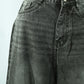 Women’s Charcoal Grey Wide-Leg Jeans