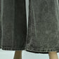 Women’s Charcoal Grey Wide-Leg Jeans