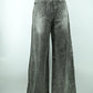 Women’s Charcoal Grey Wide-Leg Jeans