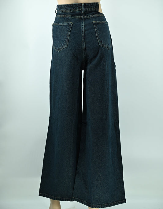Dark Wash Wide Leg Denim Jeans