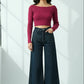 Dark Wash Wide Leg Denim Jeans