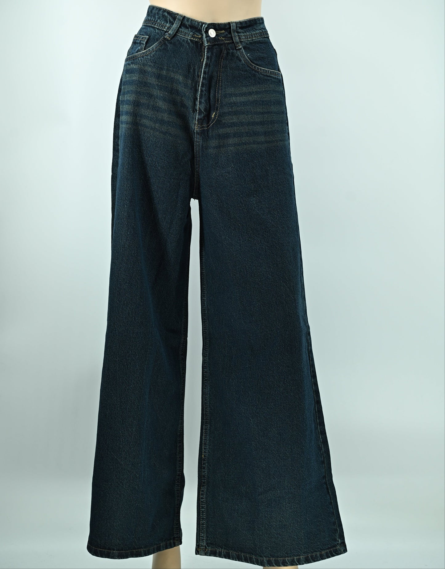 Dark Wash Wide Leg Denim Jeans