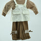 Girls Elegant 3-Piece Pinafore Dress Set