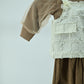 Girls Elegant 3-Piece Pinafore Dress Set
