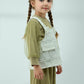 Girls Layered Ruffle Pinafore 3 piece  Dress Set
