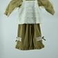Girls Layered Ruffle Pinafore 3 piece  Dress Set