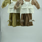 Girls Layered Ruffle Pinafore 3 piece  Dress Set