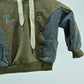 Olive Street Denim Patch Boys Hoodie