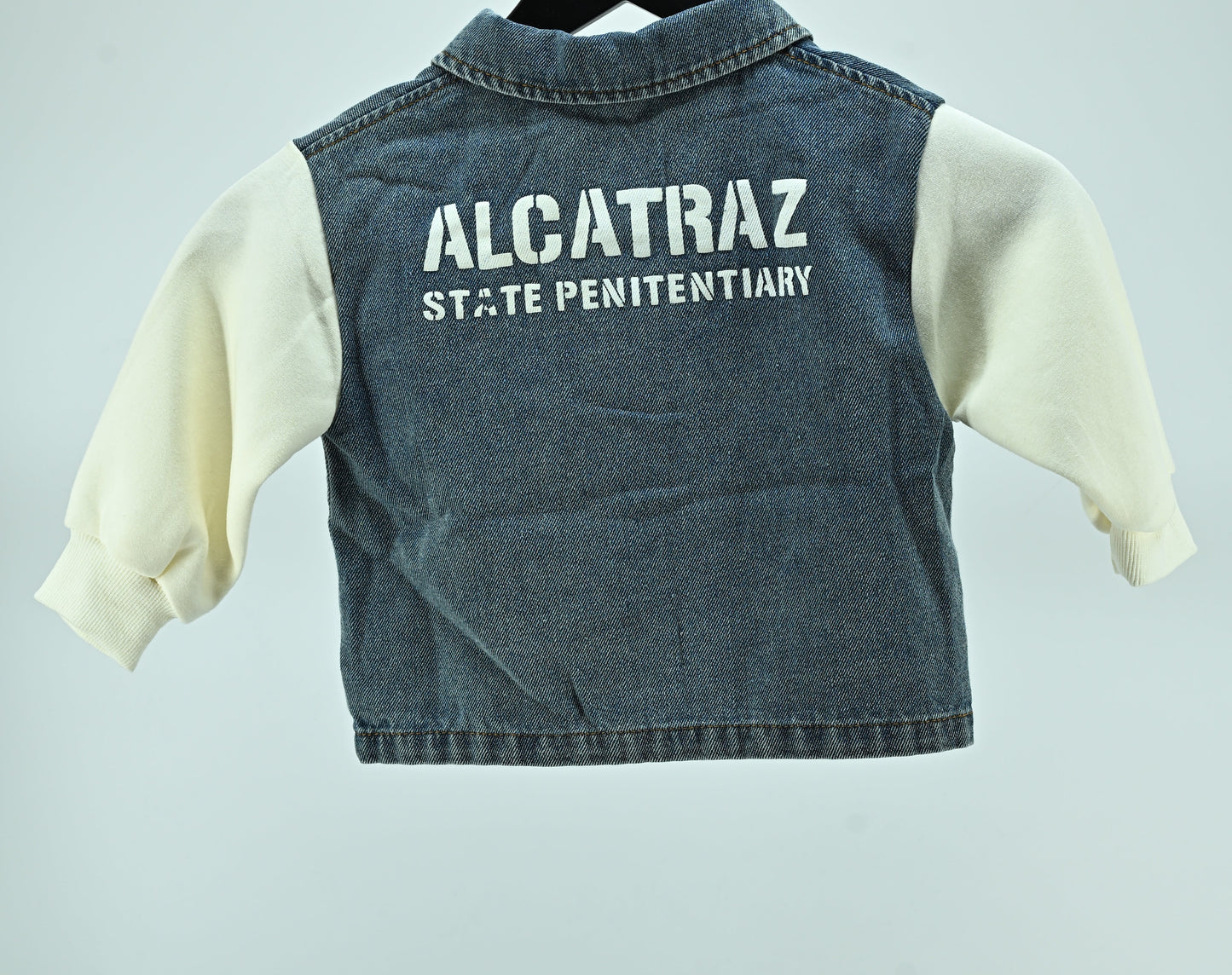 Boys Denim Patchwork Casual Shirt