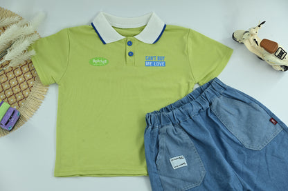 Boys Casual Polo T-Shirt and Shorts Set – 2 Piece Kids Outfit