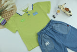 Boys Casual Polo T-Shirt and Shorts Set – 2 Piece Kids Outfit