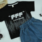 Boys Casual Graphic T-Shirt and Shorts 2-Piece Set-Model 2