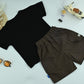 Boys “Act Studio” Black Graphic T-Shirt and Cargo Shorts 2-Piece Set