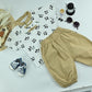Boys Panda Print White T-Shirt with Beige Pants – 2-Piece Outfit Set