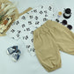 Boys Panda Print White T-Shirt with Beige Pants – 2-Piece Outfit Set