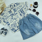 Little Explorer Graphic Shirt &amp; Denim Shorts Set
