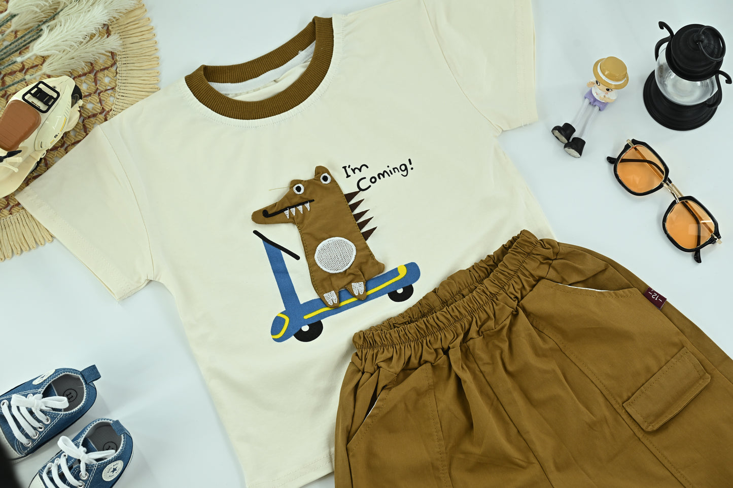 Little Dino Adventure T-Shirt &amp; Shorts Set