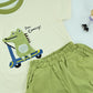 Little Dino Rider T-Shirt  Green Shorts Set