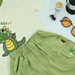 Little Dino Fun T-Shirt  Green Shorts Set