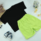 Boys Neon Green “HT” Graphic T-Shirt and Shorts 2-Piece Set