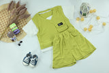 Boys Layered V-Neck T-Shirt &Shorts Set