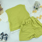 Boys Lime Green Sleeveless T-Shirt and Shorts 2-Piece Set