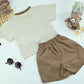 Boys Cute Bear Graphic T-Shirt &Shorts Set