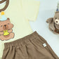 Boys Cute Bear Graphic T-Shirt &Shorts Set