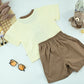 Boys Cute Bear Graphic T-Shirt &Shorts Set