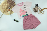 Boys Be a Happy Kid Graphic T-Shirt & Shorts Set