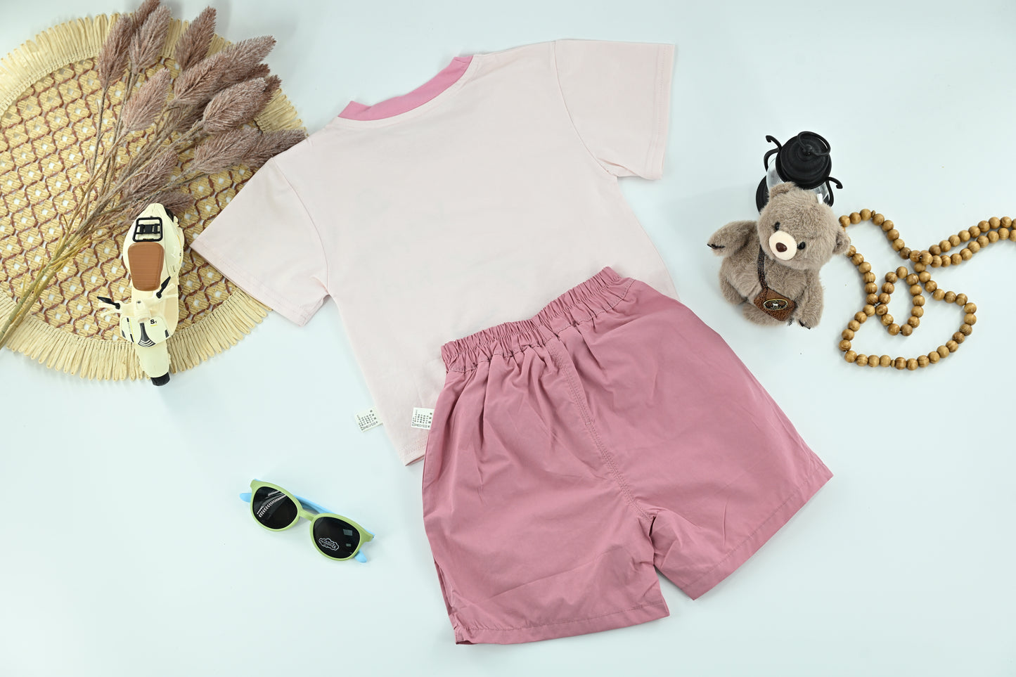 Boys Be a Happy Kid Graphic T-Shirt & Shorts Set