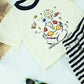 Boys Space Cartoon Graphic T-Shirt &Striped Shorts Set