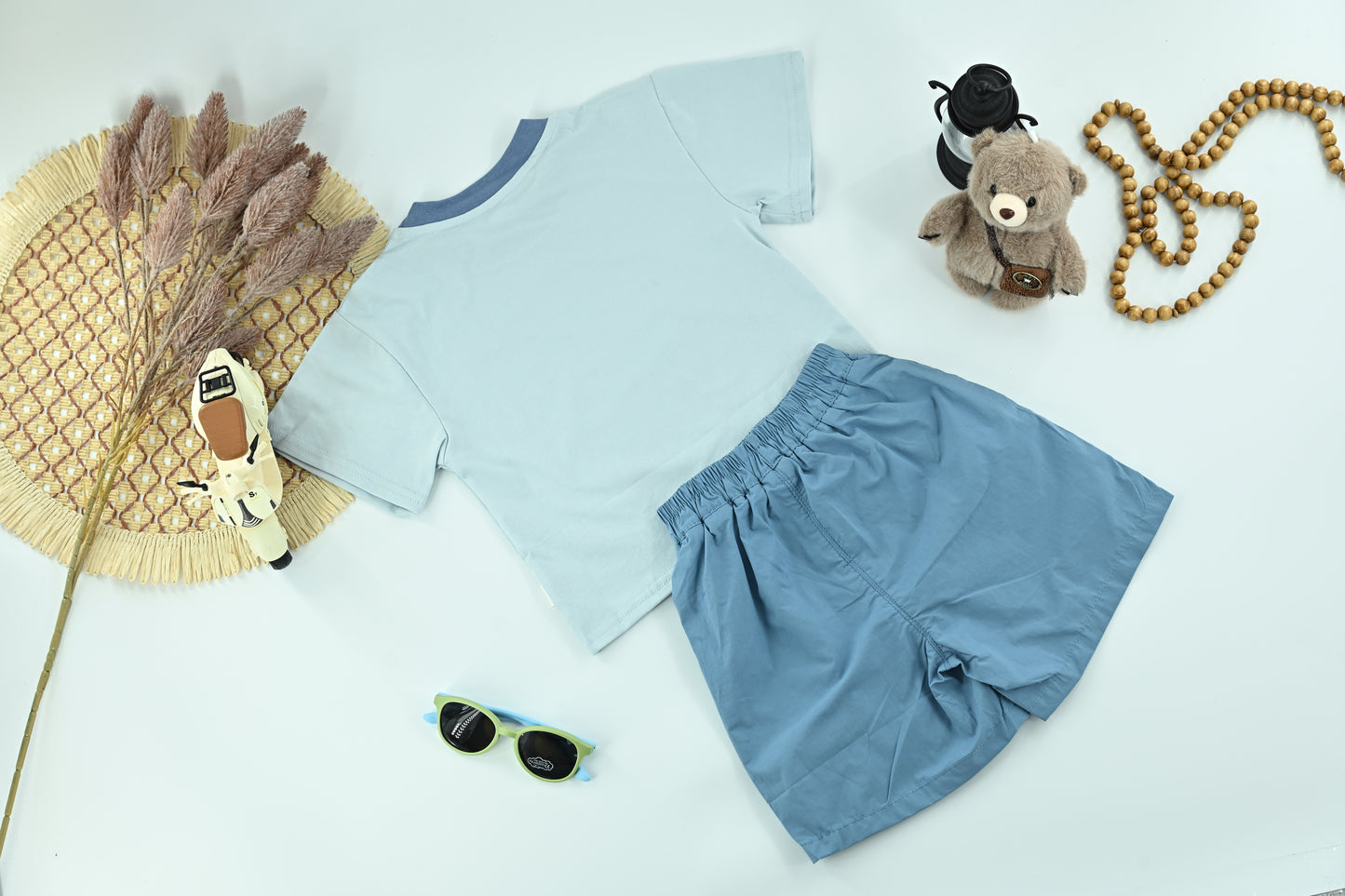 Boys Puppy Taxi Graphic T-Shirt & Shorts Set