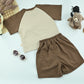 Boys Autumn Bear Graphic T-Shirt & Shorts Set