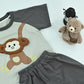 Boys Monkey Banana Graphic T-Shirt & Shorts Set