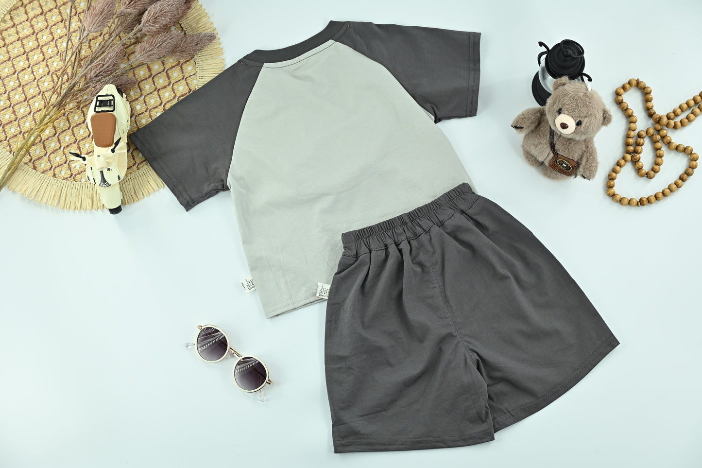 Boys Monkey Banana Graphic T-Shirt & Shorts Set