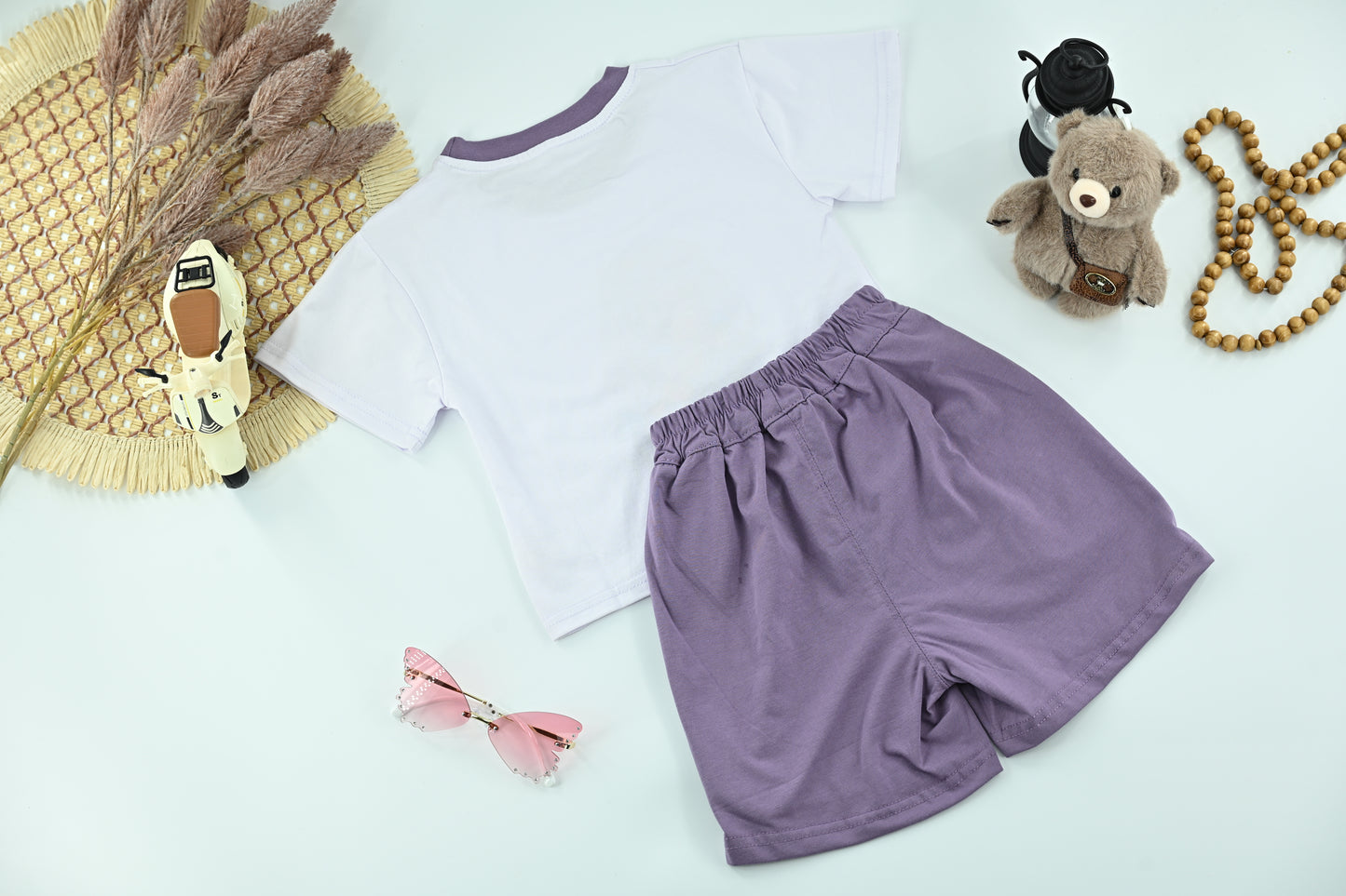 Girls Mermaid Graphic T-Shirt & Shorts Set
