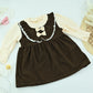 Kids Cream Cotton Embroidered 2-Piece Full Sleeve Dress