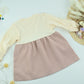 Girls Pink Bow Layered Dress