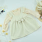 Girls Pink Bow Layered Dress