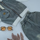 Kids Hoodie & Denim Pants Outfit Set